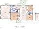 Detailed floor plan showcasing the layout of the house including the kitchen, living room, bedrooms and bathrooms at 1311 Theodore Ln, Durham, NC 27703