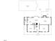 Main level floor plan with room dimensions for the kitchen, living room, and laundry at 14 Gloucester Ct, Durham, NC 27713