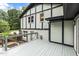 Backyard view of the back of the house with deck and landscaping at 1420 Seabrook Ave, Cary, NC 27511