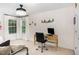 Office/Bedroom boasting a contemporary ceiling light, desk area, and a bright window creating an inspiring space at 1603 Timber Wolf Dr, Durham, NC 27713