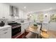 Modern kitchen with stainless steel appliances, bright lighting, and a stylish island at 18 W Academy St, Wendell, NC 27591