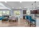 Dining room with access to the kitchen and a view of the outdoor area at 1939 Mostyn Ln, Apex, NC 27502
