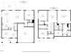 Detailed floor plan showcasing the layout of both floors, including room dimensions at 1950 Menet St, Apex, NC 27502