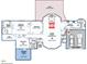 Floor plan with dimensions of the home at 2004 Flagstone Pl, Raleigh, NC 27612