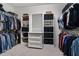 Spacious walk-in closet with custom shelving and organization system at 201 Margaret Mann Way, Pittsboro, NC 27312