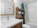 Bathroom features a shower/tub combo and a vanity with sink at 202 Stonecreek Dr, Apex, NC 27539