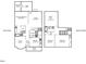 Schematic floor plan showing the general layout and dimensions of rooms on two floors at 220 Misty Groves Cir, Morrisville, NC 27560