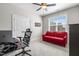 Bright, well-lit carpeted office space with neutral colors and desk area at 2538 Tuffeto, Apex, NC 27502