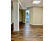 Finished basement with a view of a bathroom and support beam in a neutrally decorated area at 306 Fincastle Dr, Cary, NC 27513