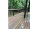 View of the wood deck with wooden railings and posts at 306 Fincastle Dr, Cary, NC 27513