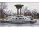 Beautiful tiered water fountain is the focal point of the community park at 306 Fincastle Dr, Cary, NC 27513
