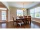 Bright dining area with large windows and modern lighting at 367 Tayside St, Clayton, NC 27520