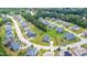 Aerial shot of a lush, green residential neighborhood with mature trees and manicured lawns at 367 Tayside St, Clayton, NC 27520