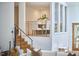 View of dining room with open staircase at 3910 Somerset Dr, Durham, NC 27707
