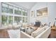 Bright living room with many windows, comfortable seating, and stylish decor at 3910 Somerset Dr, Durham, NC 27707