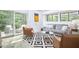 Well-lit living room featuring stylish furnishings, an area rug, and outdoor access at 3910 Somerset Dr, Durham, NC 27707