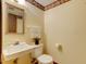 Bathroom featuring a sink, toilet, and ornate mirror at 4272 Boyd Wright Rd, Burlington, NC 27215