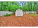 Backyard with storage shed, providing ample space for tools and equipment at 506 E E St, Butner, NC 27509