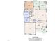 Detailed first floor plan showcasing the layout of the home, including the kitchen and living room at 5100 Schellinger, Raleigh, NC 27612