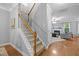 Carpeted stairway leading to the second floor at 552 Stobhill Ln, Holly Springs, NC 27540
