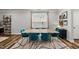 Formal dining area with seating for six, large windows, and elegant decor at 6036 Balance Ct, Raleigh, NC 27616