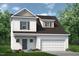 Charming two-story home featuring a symmetrical facade, attached garage, and well-manicured lawn at 73 Pine Vista Way, Sanford, NC 27332