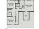 Upstairs floor plan highlighting bedrooms, bathrooms, laundry, and walk-in closet at 73 Pine Vista Way, Sanford, NC 27332