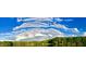 Scenic view of the lake with blue skies, fluffy white clouds, and lush green trees reflecting in the water at 800 Shady Lawn Rd, Chapel Hill, NC 27514