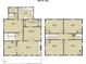 Detailed floor plan showcasing the layout of the home, including bedrooms, kitchen, and living spaces at 803 W Club Blvd, Durham, NC 27701