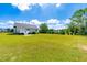 A lush green backyard, with the house in the background at 101 Kristina Dr, Selma, NC 27576