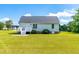 Back of house with an exit to a spacious back yard at 101 Kristina Dr, Selma, NC 27576