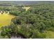 Home surrounded by green canopy features an in-ground pool and outdoor recreation space at 102 Mel Oak Dr, Chapel Hill, NC 27516