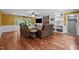Cozy living room with a brick fireplace, built-in shelves, and comfortable seating arrangement at 102 Mel Oak Dr, Chapel Hill, NC 27516