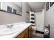 Bathroom featuring a vanity sink, toilet and shower stall at 109 D A King Dr, Willow Springs, NC 27592