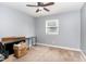 Spacious bedroom featuring a ceiling fan and natural light at 118 Lynn Rd, Durham, NC 27703