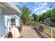 Outdoor deck perfect for relaxing or entertaining with fenced yard views at 118 Lynn Rd, Durham, NC 27703
