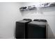 Laundry room features side-by-side Samsung washer and dryer at 1213 Grenshaw Dr, Morrisville, NC 27560