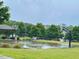 Community basketball court with trees and greenery in the background at 136 Shadow Hawk Dr, Durham, NC 27713