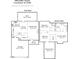 Detailed floor plan showcasing the home's layout with kitchen, living areas, bedrooms, and garage dimensions at 1984 Sadler Ave, Creedmoor, NC 27522