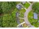 Aerial view of the property showcasing its location and surrounding neighborhood at 2015 Walnut St, Durham, NC 27705