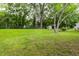 Large, fenced backyard with mature trees providing shade and privacy at 2015 Walnut St, Durham, NC 27705