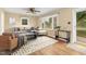 Cozy living room with hardwood floors, stylish rug, comfortable seating, and natural light at 2015 Walnut St, Durham, NC 27705