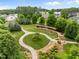 Scenic community park with walking paths, picnic pavilions, lush landscaping and green spaces for residents at 21 Botanical Way, Pittsboro, NC 27312