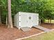 Outdoor shed with double door and ramps for easy access at 21 Botanical Way, Pittsboro, NC 27312