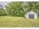 Large backyard with a detached garage and plenty of space at 2418 Highland Ave, Durham, NC 27704