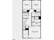 Upstairs floorplan showcasing bedrooms, bathrooms, and laundry locations at 269 Hank Way, Angier, NC 27501