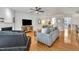 Spacious living room features hardwood floors, fireplace, and an open layout at 2744 Laurelcherry St, Raleigh, NC 27612