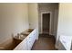 Unfinished bathroom vanity installation with a view into the walk-in shower, a new and clean design at 2744 Rains Mill Rd, Princeton, NC 27569