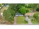 Aerial view of home with a long driveway and well-maintained landscaping at 3803 Jonesville Rd, Wake Forest, NC 27587