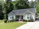 Inviting single-story home with a well-kept lawn, bay windows, and a covered porch, with a driveway to the right at 4132 Battle Field Dr, Garner, NC 27529